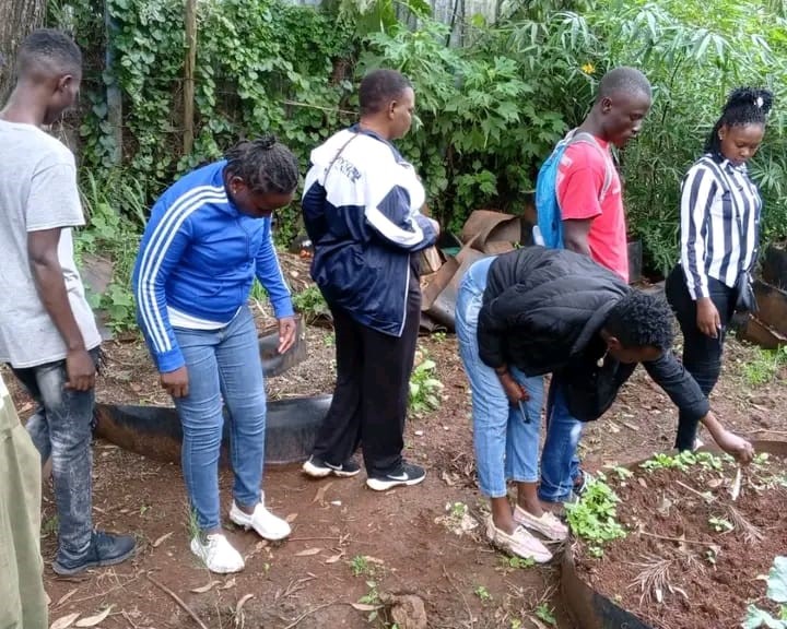 Community members working together